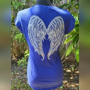 Guess Jean Angel Wings tee shirt